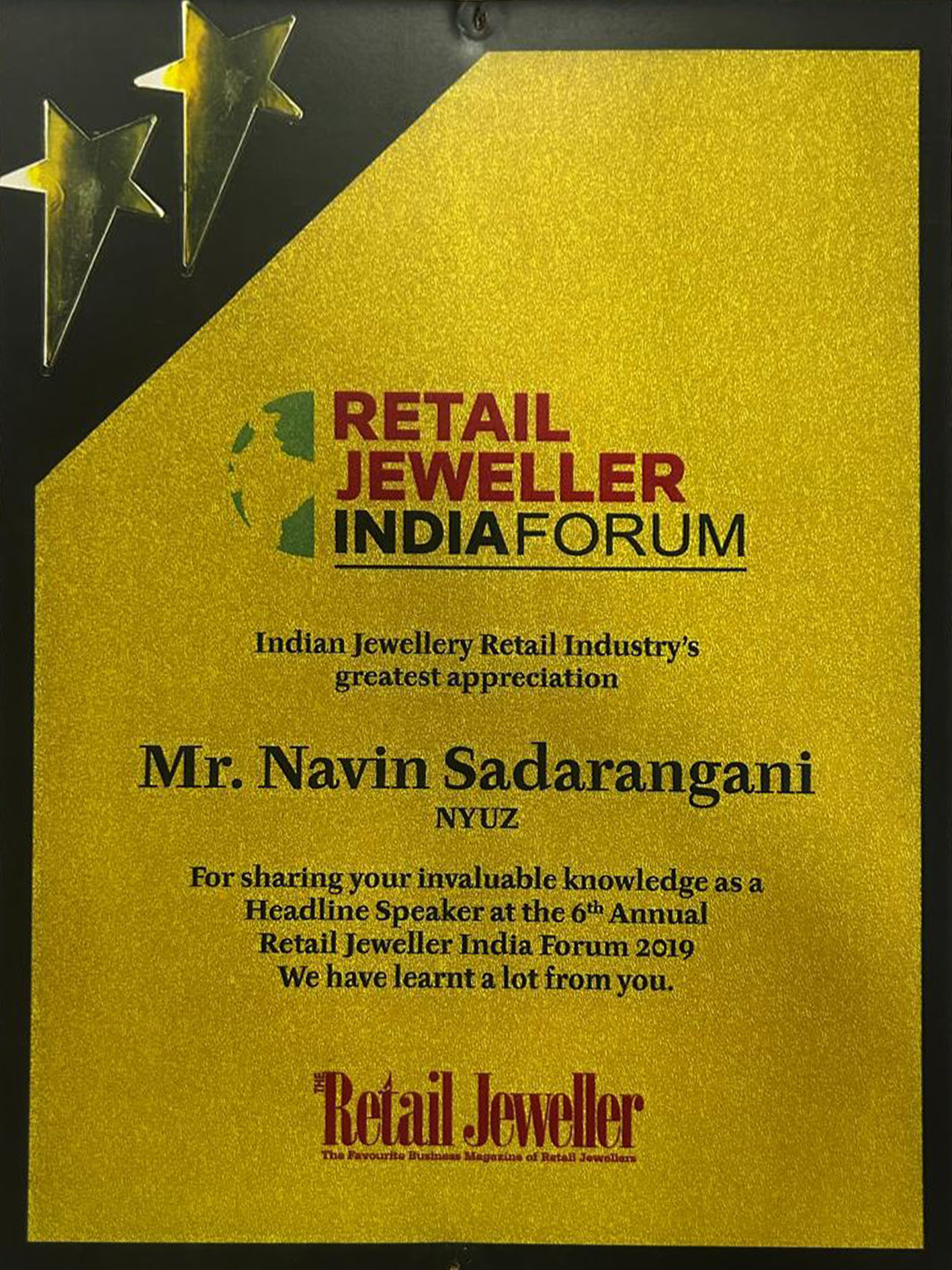 Headline speaker at the 6th annual