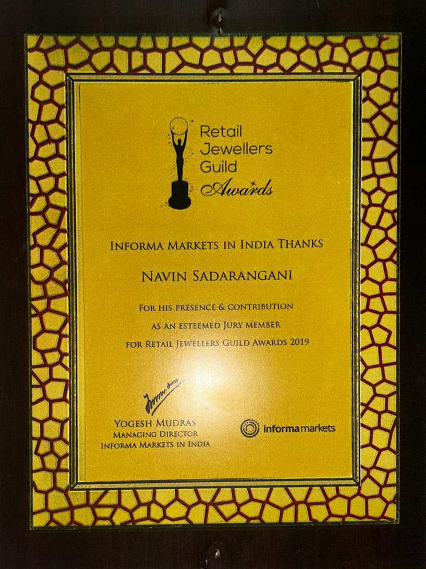 Jury member for Retail Jewellers