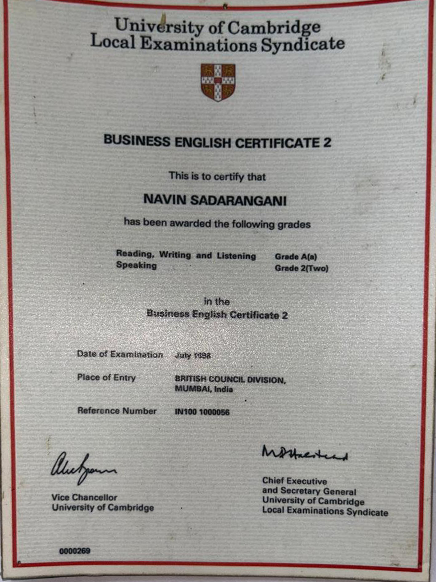 Business English Certificate 2