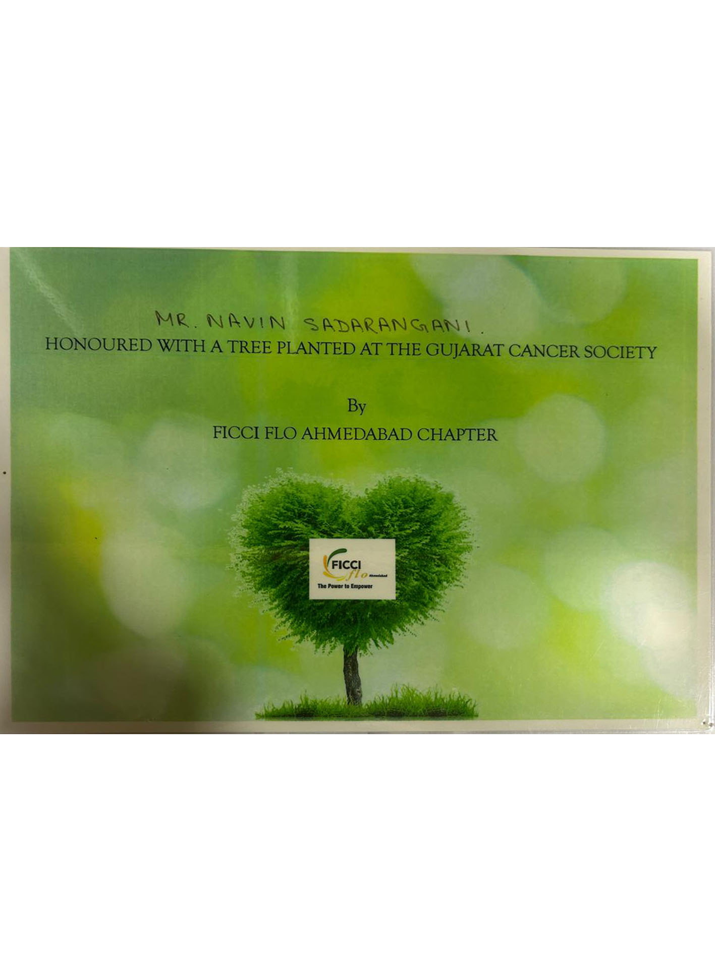 Tree Planted at The Gujarat Cancer Society