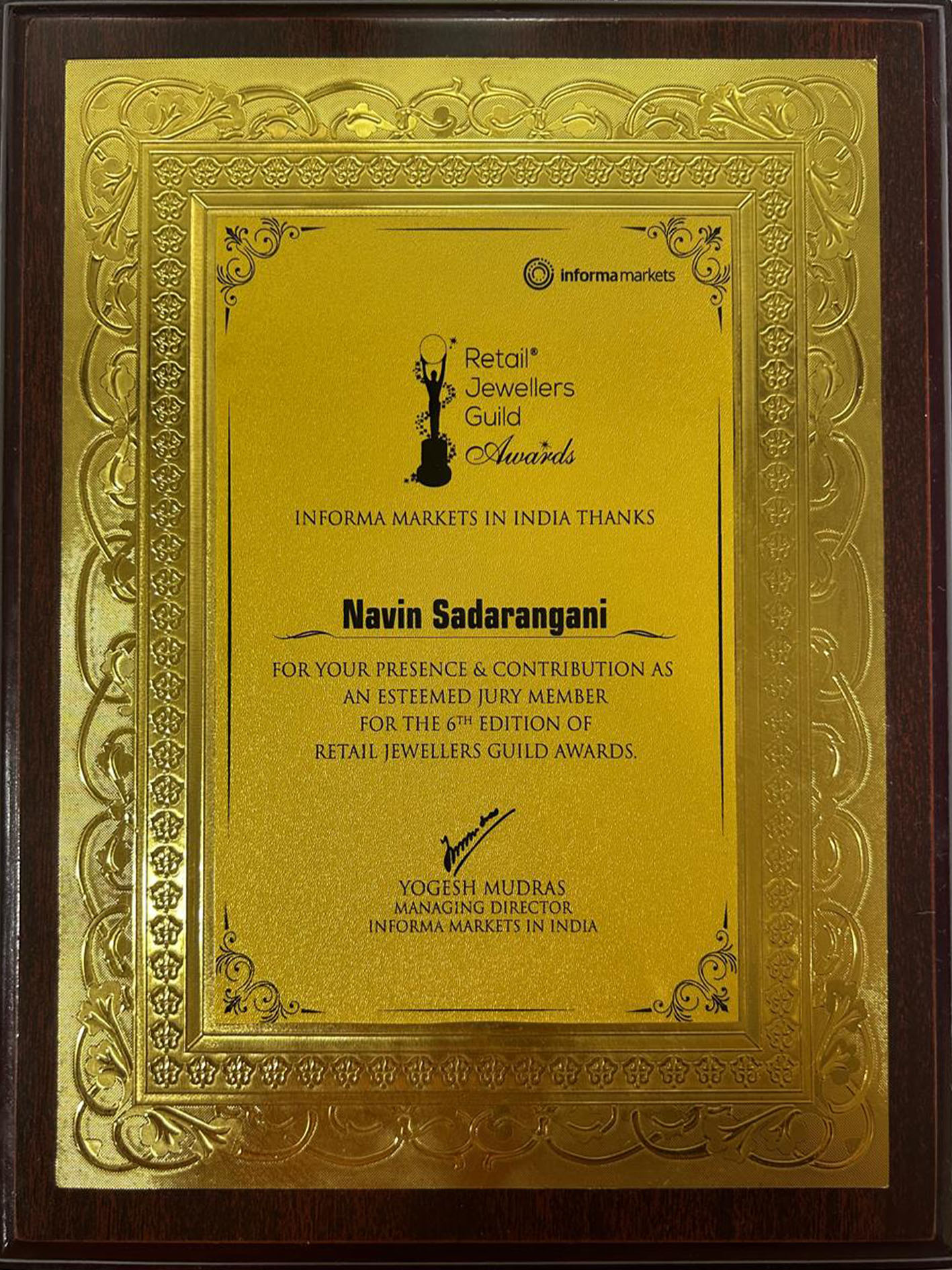 Jury member for the 6th edition